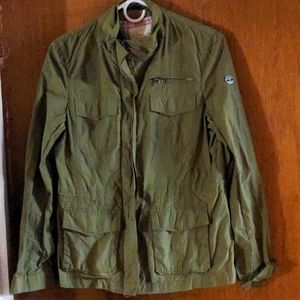 Women's Timberland green jacket size medium lined inside